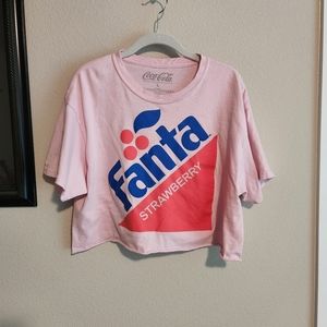 Pink Strawberry Fanta Half Tee Large
